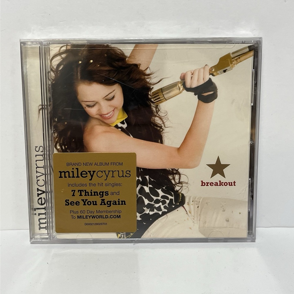 Breakout by Miley Cyrus (CD, Jul-2008, Hollywood) New & Sealed!